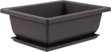 Rectangle Plastic Bonsai Pot with Tray - Medium  9"