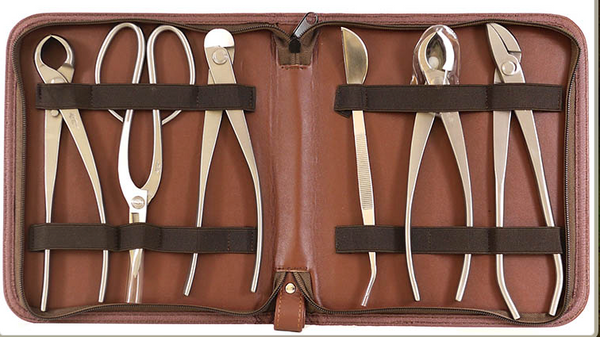 Roshi 6 Piece Stainless Tool Kit with Zippered Case – Stone Lantern
