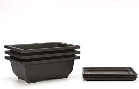 Sturdy Plastic Bonsai Pot with Tray