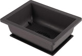 Rectangle Plastic Bonsai Pot with Tray - Small 6.5"