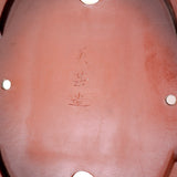 12.25 oval unglazed reddish Yixing pot with gloss finish - PW64