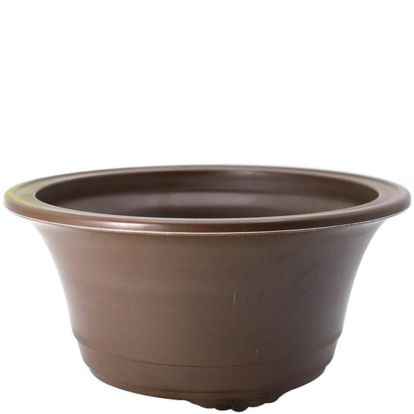 High Impact Oval Plastic Bonsai Pot with Feet - Tan