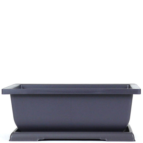 Rectangle Plastic Bonsai Pot with Tray - Large 11"