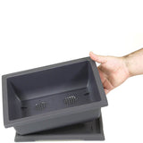Rectangle Plastic Bonsai Pot with Tray - Large 11"