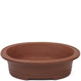 Medium Small oval unglazed reddish Yixing Chinese pot - PW21