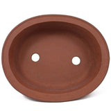 Medium Small oval unglazed reddish Yixing Chinese pot - PW21