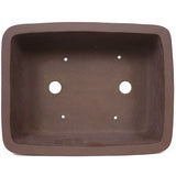 Medium rectangle unglazed brown Yixing pot - PW29