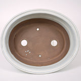 Medium Oval Glazed Off White Ceramic Pot PW34
