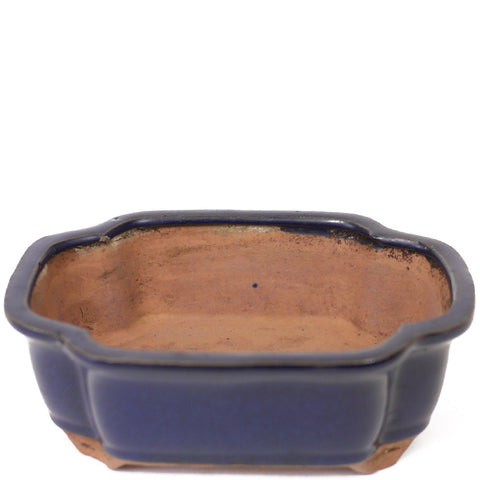 6.4" Lotus Blue Glazed Japanese Ceramic Pot PW43