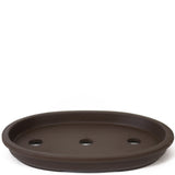Medium Small Low Oval unglazed brown forest/saikei pot PW50