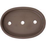 Medium Small Low Oval unglazed brown forest/saikei pot PW50
