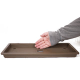 Long Low Rectangle Unglazed Brown Japanese Ceramic Pot PW54