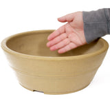 Medium  Round Unglazed Tan Ceramic Pot PW68