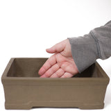 Medium Rectangle Unglazed Brown Ceramic Pot PW62