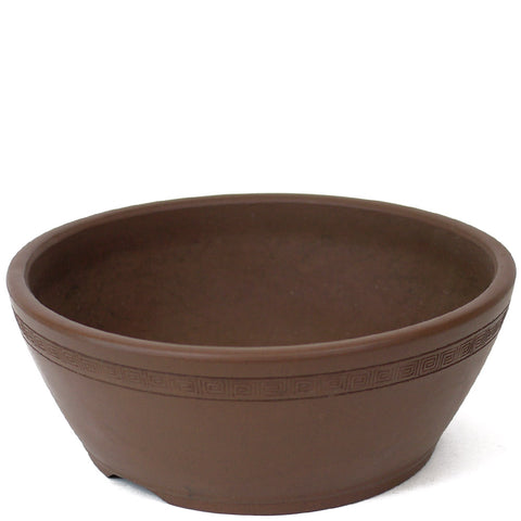 *Medium Round Unglazed Brown Ceramic Pot PW67