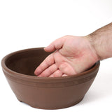 *Medium Round Unglazed Brown Ceramic Pot PW67