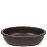 12.5" Deep Oval Unglazed Brown Ceramic Japanese Pot PW70