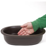 14" Deep Oval Unglazed Brown Ceramic Japanese Pot PW71