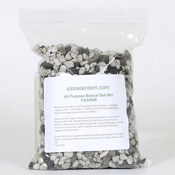 All Purpose Bonsai Soil Coarse Mix 1 Quart Stone Lantern