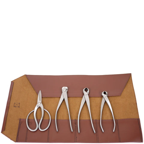Four Piece Stainless Bonsai Tool Kit by Roshi - 6" to 7" each