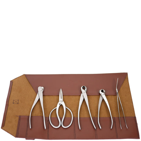 Five Piece Stainless Bonsai Tool Kit by Roshi - 6" to 7" each
