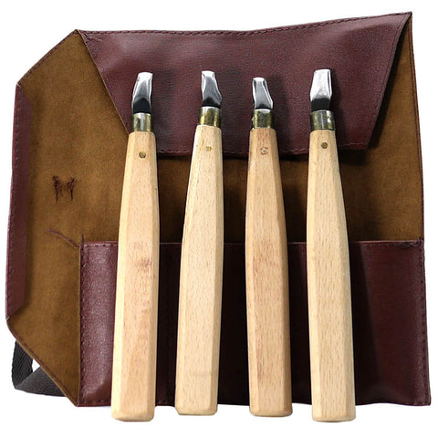 Roshi 4 piece Bonsai Carving Set with Vinyl Case