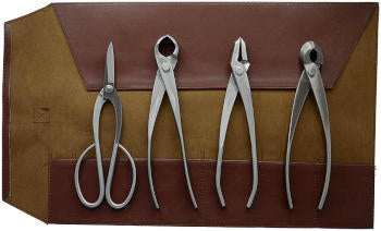 Four Piece Stainless Bonsai Tool Kit by Roshi