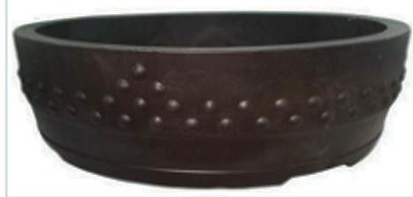 ROUND DRUM MICA BONSAI POT - 14" X 4.25"