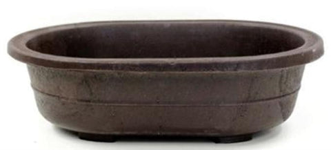 OVAL MICA BONSAI POT - 15.25 x 10.5 x 3.375