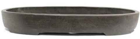 LARGE SHALLOW OVAL MICA BONSAI POT - 28.25" x 17.5" x 3"
