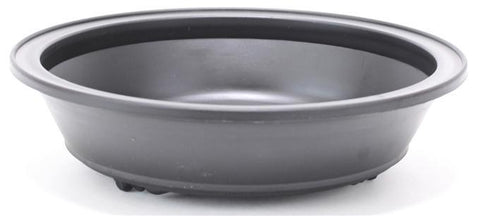 Round High Impact Polystyrene Plastic Bonsai Pot - Brown