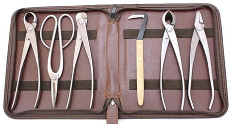 Stainless Bonsai Tool Kit by Roshi Tools - 6 Piece
