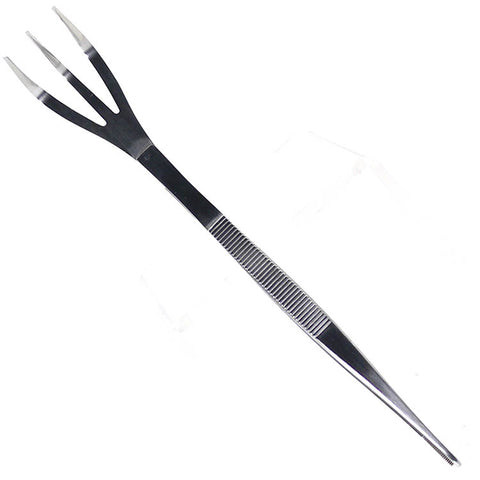 Bonsai Aesthetics Stainless 3 Prong Root Rake with Tweezers