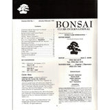 Bonsai Magazine - Bonsai Clubs International - January February 1992 - Limited Back Issues