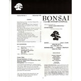 Bonsai Magazine - Bonsai Clubs International - March April 1992 - Limited Back Issues