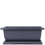 Rectangle Plastic Bonsai Pot with Tray - 11" (28 cm) - 4" Height