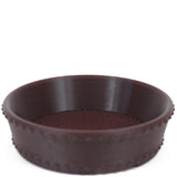 Riki Fancy Round Drum Bonsai Pot - 7" Brown