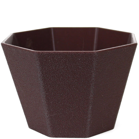 Riki Octagonal Semi-Cascade Bonsai Pot - 7" Brown