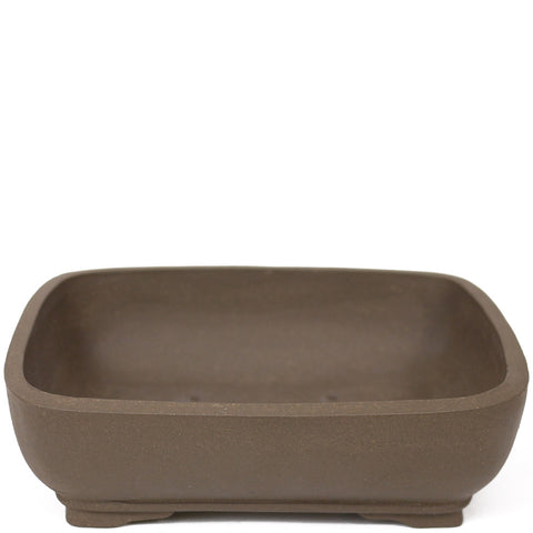 Medium Soft Rectangle Unglazed Brown Ceramic Pot PW52