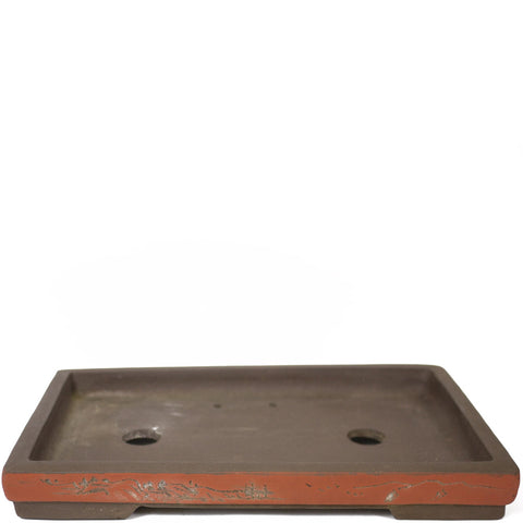 Medium Low Rectangle Unglazed Red/Brown Ceramic Pot PW65