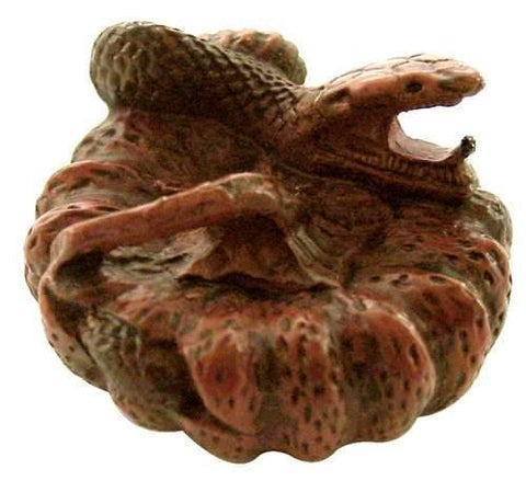 Snake in Pumpkin Netsuke